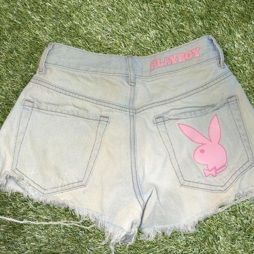 Playboy Women's Blue and Pink Shorts